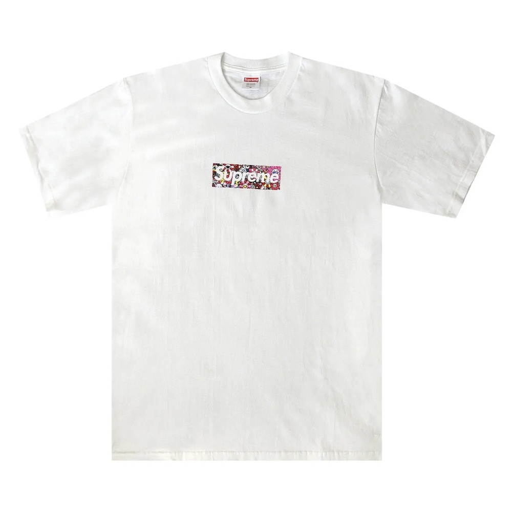 Supreme Murakami Box Logo Covid-19 Relief White T-Shirt